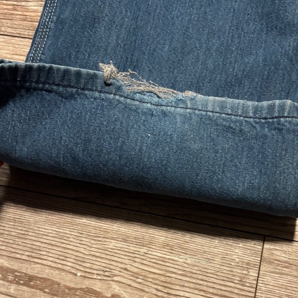 Carhartt R08 DNM Denim Blue Workwear Overalls 42x33 - Picture 4 of 16